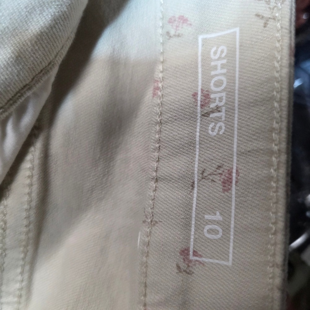 Sonoma Goods for Life Womens‎ Size 10 Floral Jean Shorts Beige Pink Rose Print - Picture 6 of 11